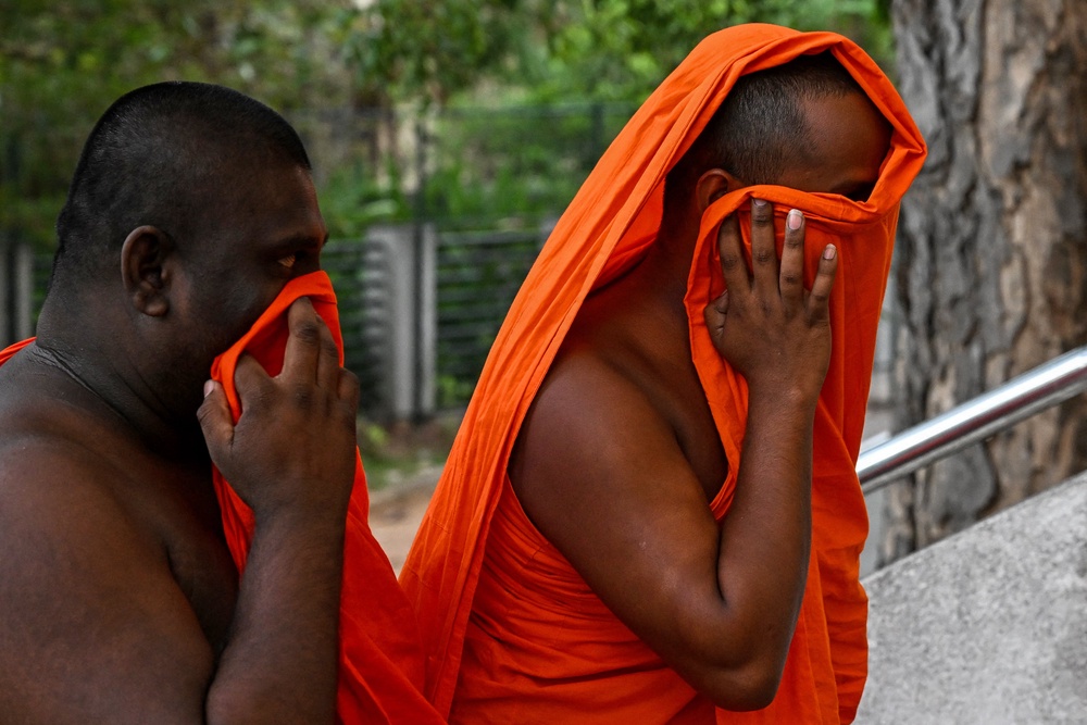 Twenty-two Sri Lankan monks returning from Thailand were arrested on 25 April at the main international airport with 110kg of powerful cannabis (AFP/Getty)