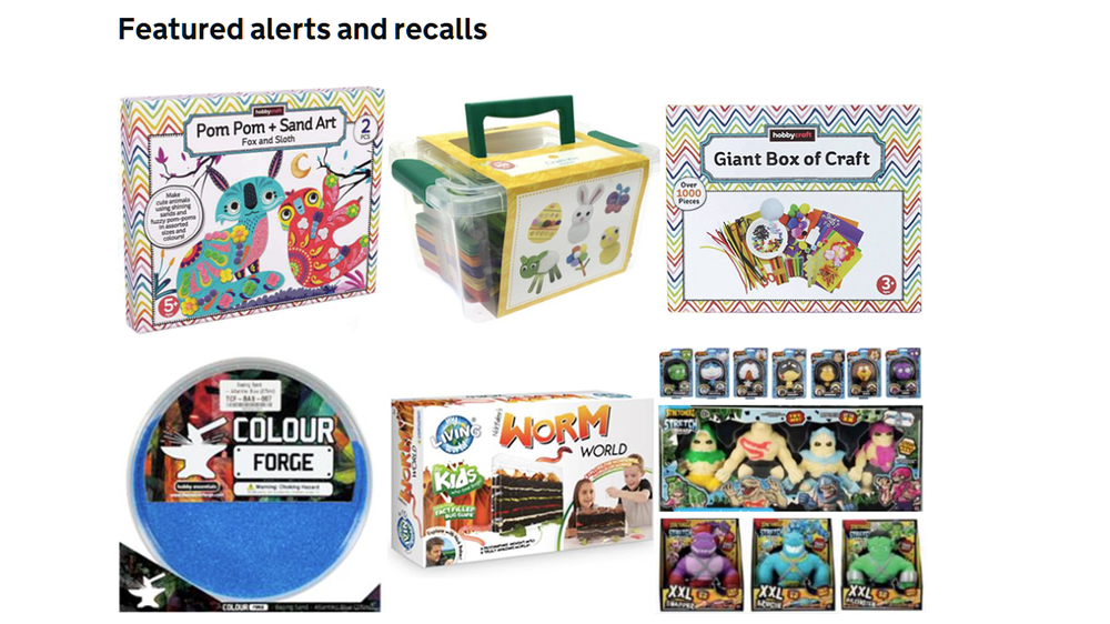 Some of the recalled items (International Ban Asbestos Secretariat/PA)