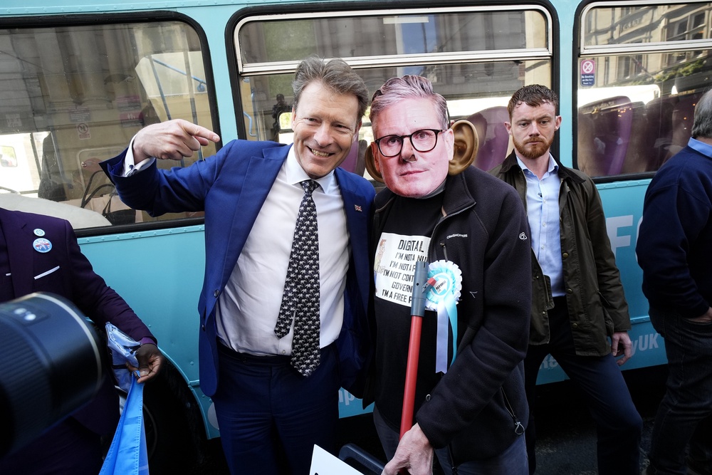 Reform UK deputy leader Richard Tice during a ‘national fuel tax protest’ in Whitehall, central London (Jordan Pettitt/PA) (PA Wire)