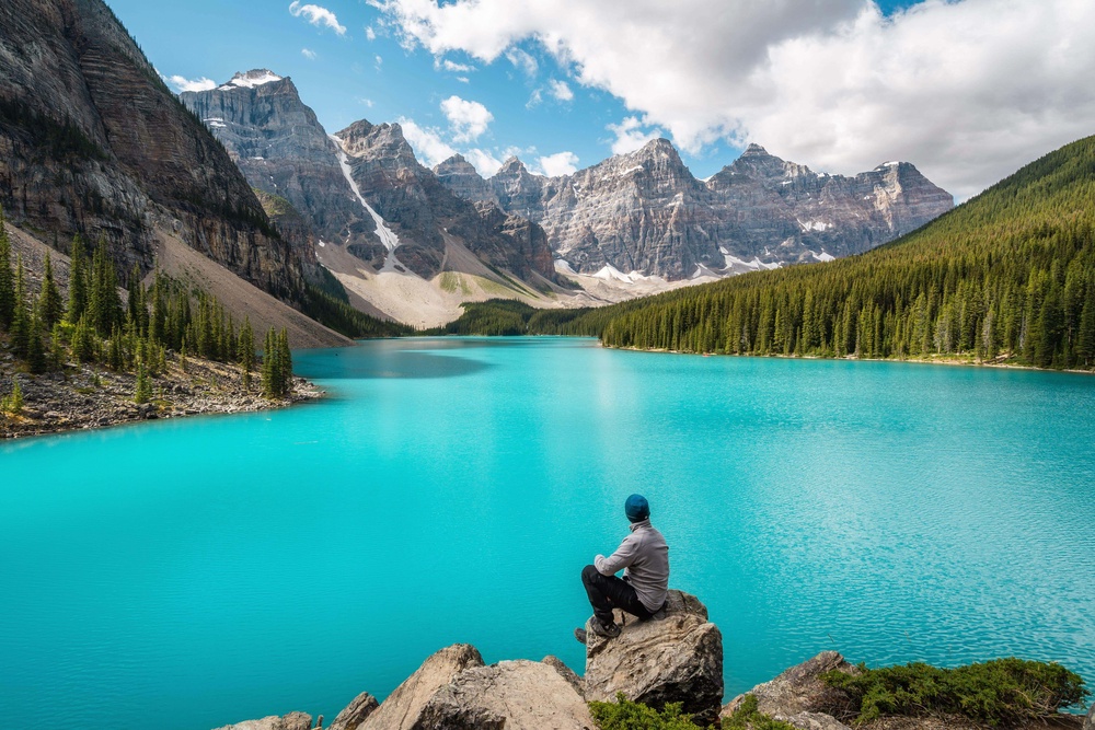 Moraine Lake in Banff National Park (Alamy/PA)
