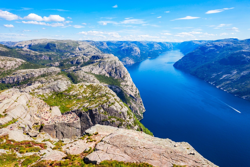 Preikestolen cliff near Stavanger, Norway (Alamy/PA)