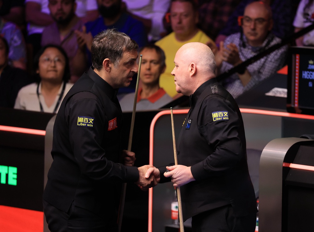 John Higgins ended Ronnie O’Sullivan’s hopes of an eighth Crucible title (Nigel French/PA) (PA Wire)