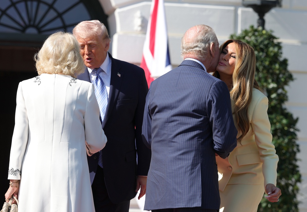 Charles and Camilla landed in the US for the start of their four-day state visit earlier Monday (Getty Images)