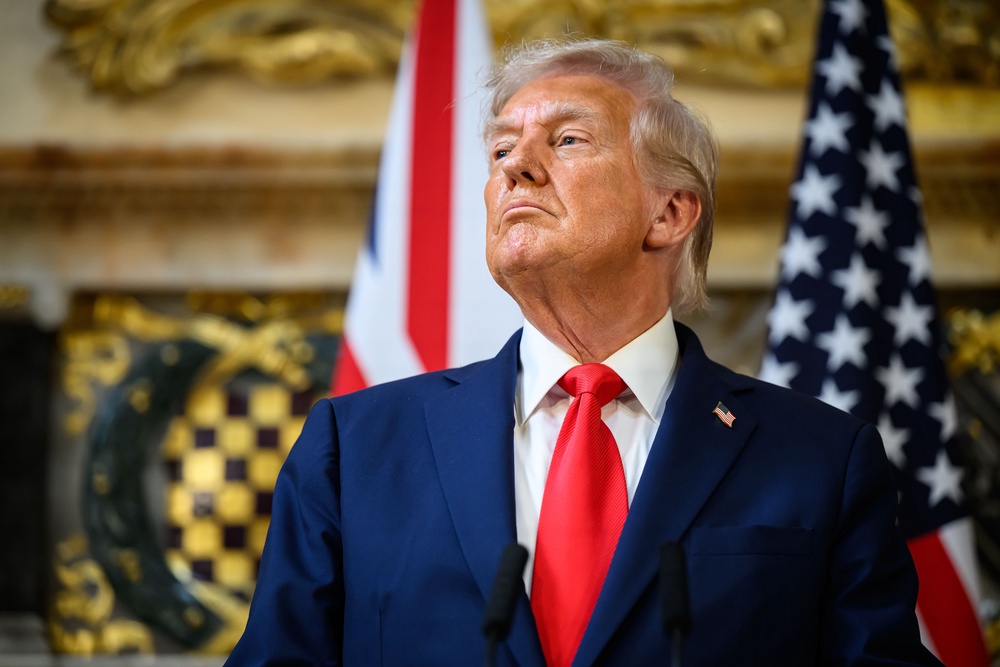 US President Donald Trump posted online about Jimmy Kimmel’s comments (Leon Neal/PA) (PA Archive)