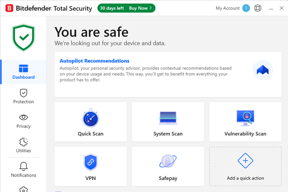 Image from: Bitdefender Total Security review, tried and tested by an antivirus expert
