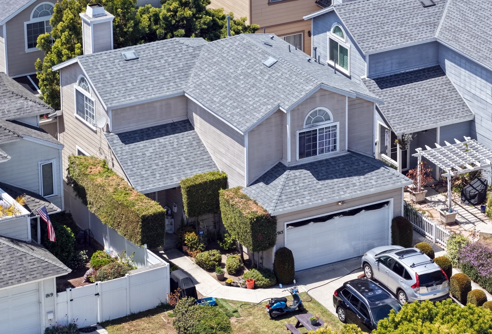 An aerial view of the home of Cole Tomas Allen on April 27, 2026 in Torrance, California (Getty)