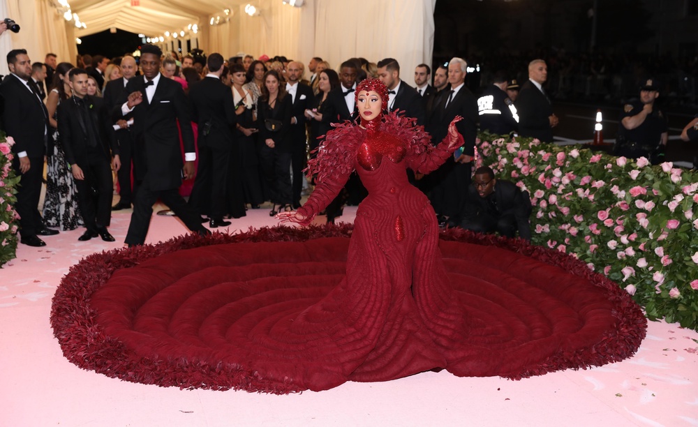 Cardi B on the 2019 Met Gala carpet (Alamy/PA)