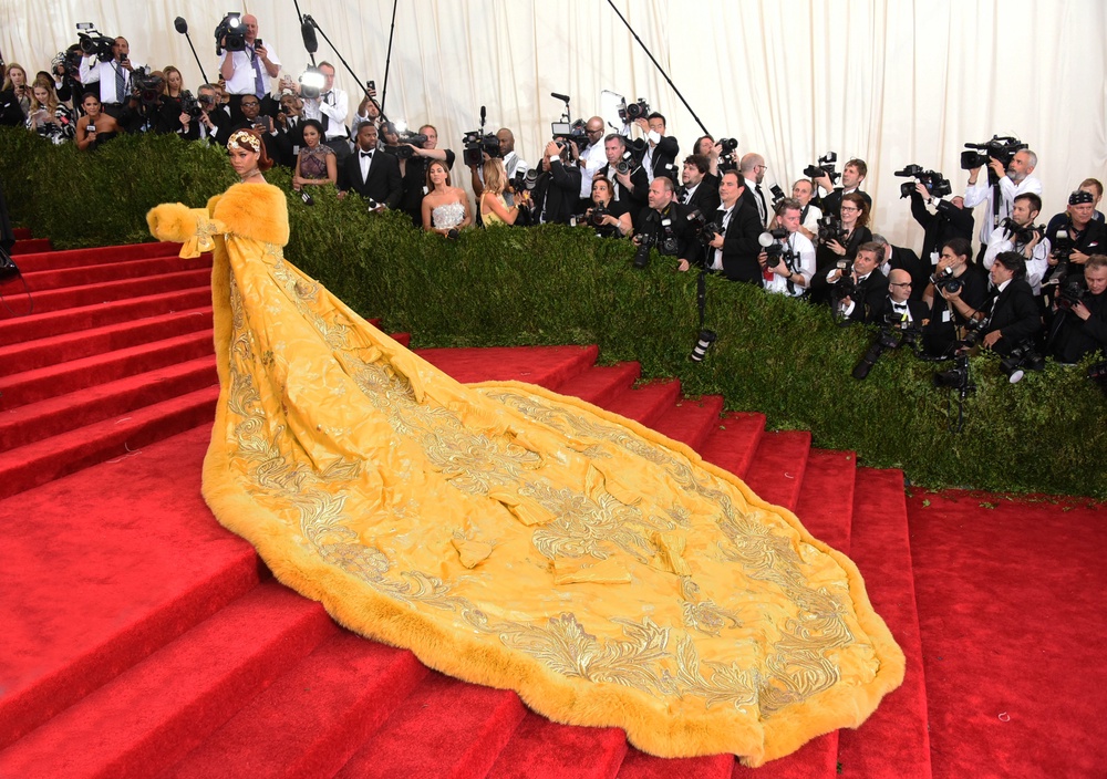Rhianna arriving at the Met Gala in 2015 (Alamy/PA)