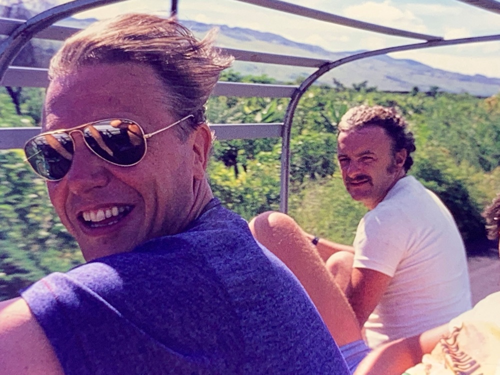 David Attenborough and Martin Saunders on location for Life on Earth, Comoros (PA)