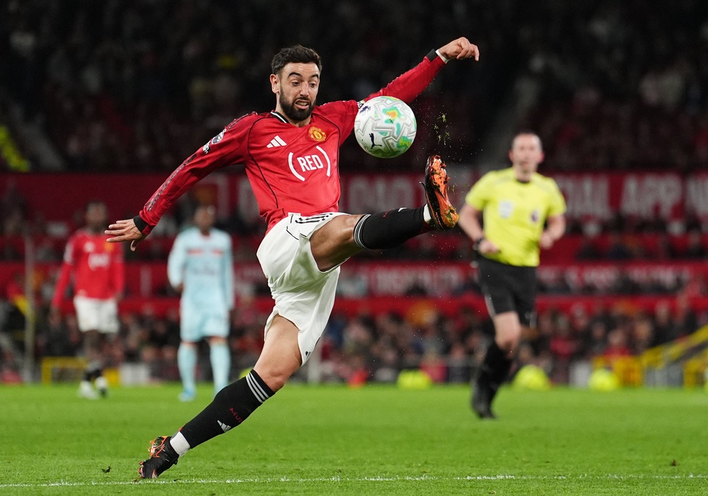Bruno Fernandes helped United to Monday’s win against Brentford (Martin Rickett/PA) (PA Wire)