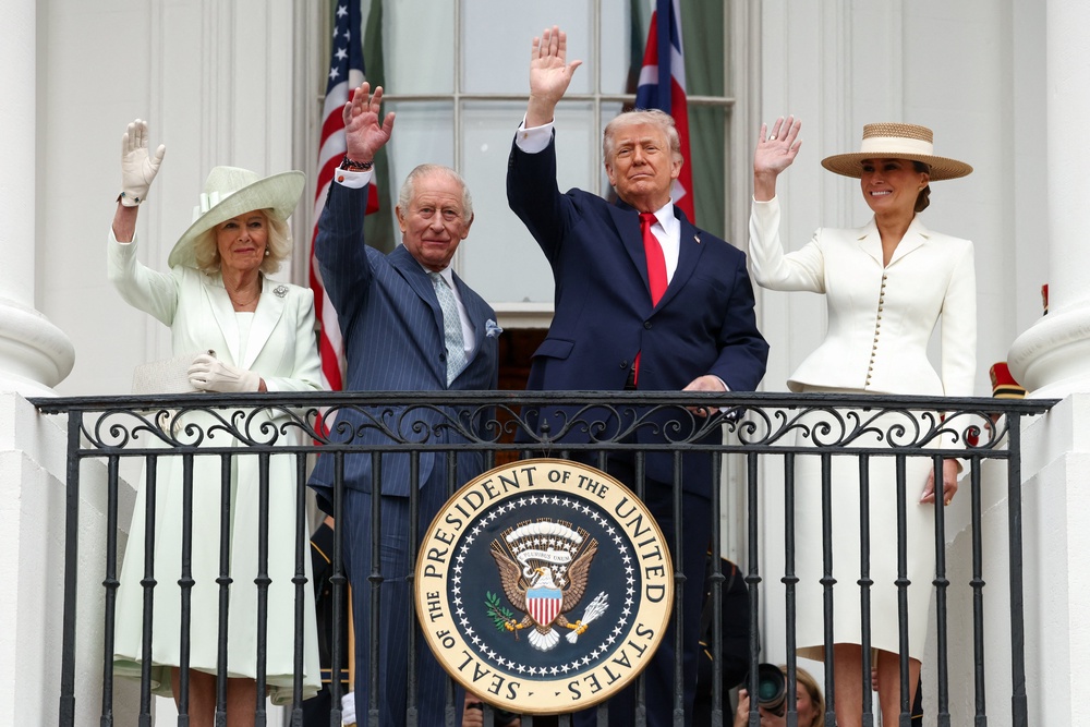 Trump was glowing in his praise of the US-UK relationship during a speech at the White House (Reuters)