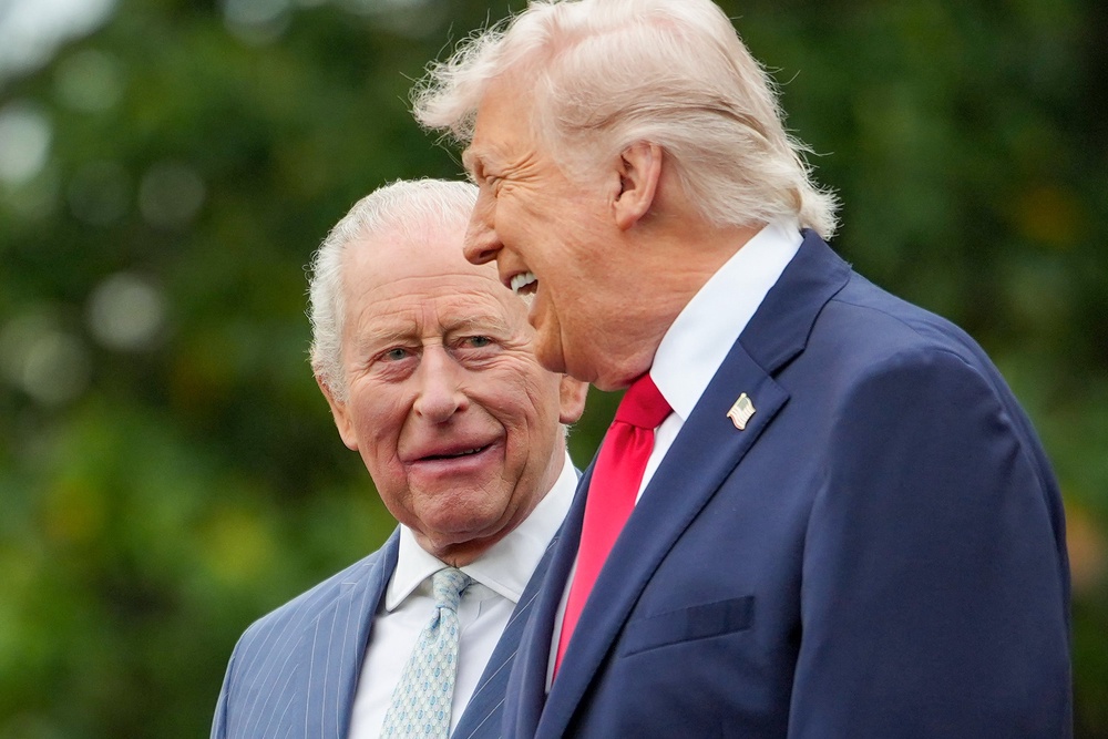 The president said that his mother had seen the King as a child on television and used to remark that he was ‘cute’ (Getty)