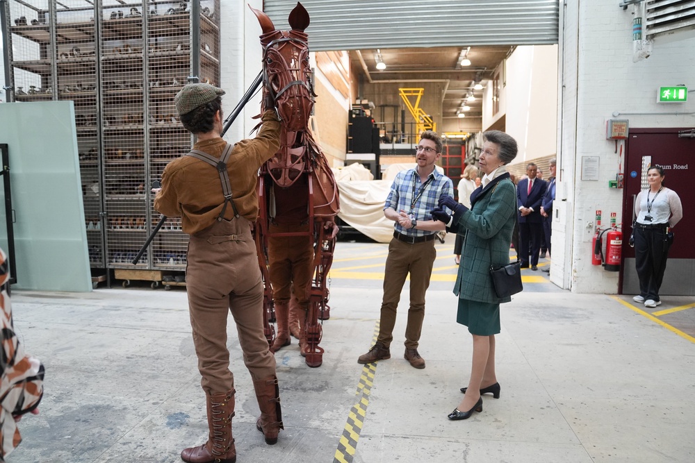 The Princess Royal visited the National Theatre in London (Lucy North/PA) (PA Wire)
