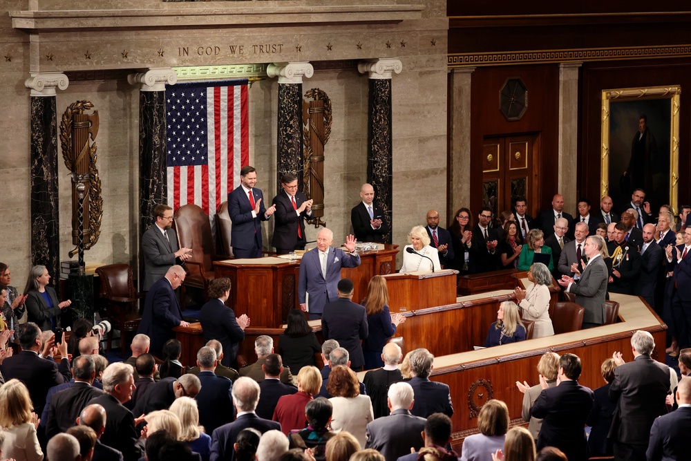 Lawmakers applaud for King Charles III as he gives a brief address to members of the U.S. Congress (PA)
