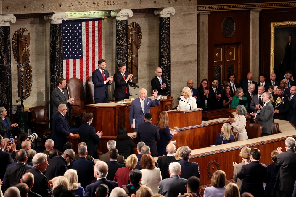 The King addresses members of the US House of Representatives and the US Senate (Chris Jackson/PA) (PA Wire)