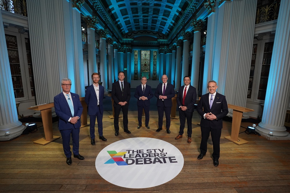 The leaders of the six largest parties clashed on Tuesday (Stewart Attwood/STV/PA) (PA Media)
