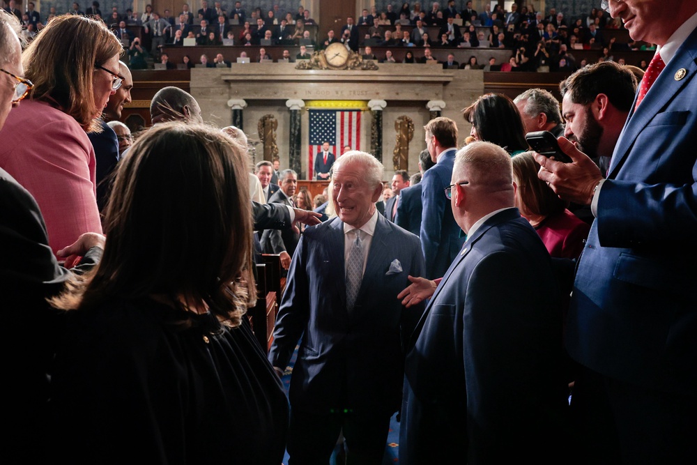 King Charles is the second British monarch to address Congress  — his mother, Queen Elizabeth II, being the first to do so in 1991 (Getty)