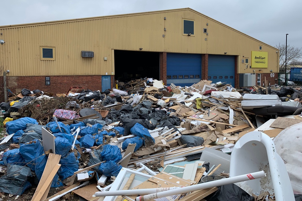 The men directed tipper trucks full of rubbish to dump waste (Environment Agency/PA Wire)