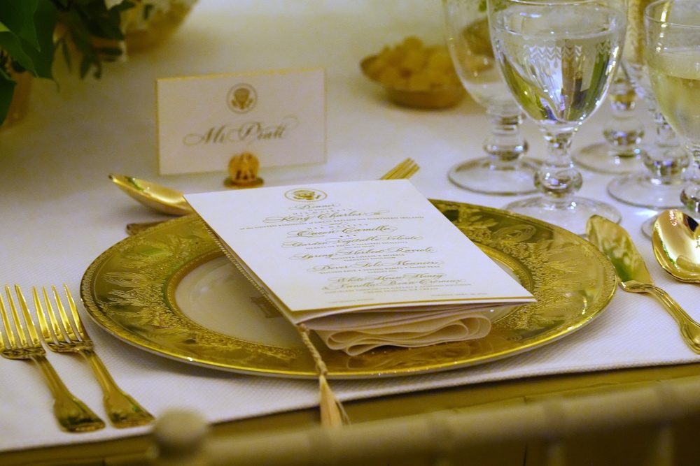 The first lady pulled out all the stops when planning the Tuesday night dinner to honor the special relationship between the U.S. and U.K. as Americans celebrate 250 years of independence (AP)