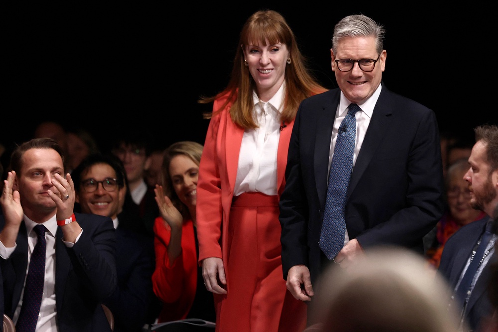 Then deputy prime minister Angela Rayner and leader Keir Starmer in December 2024 (AFP/Getty)