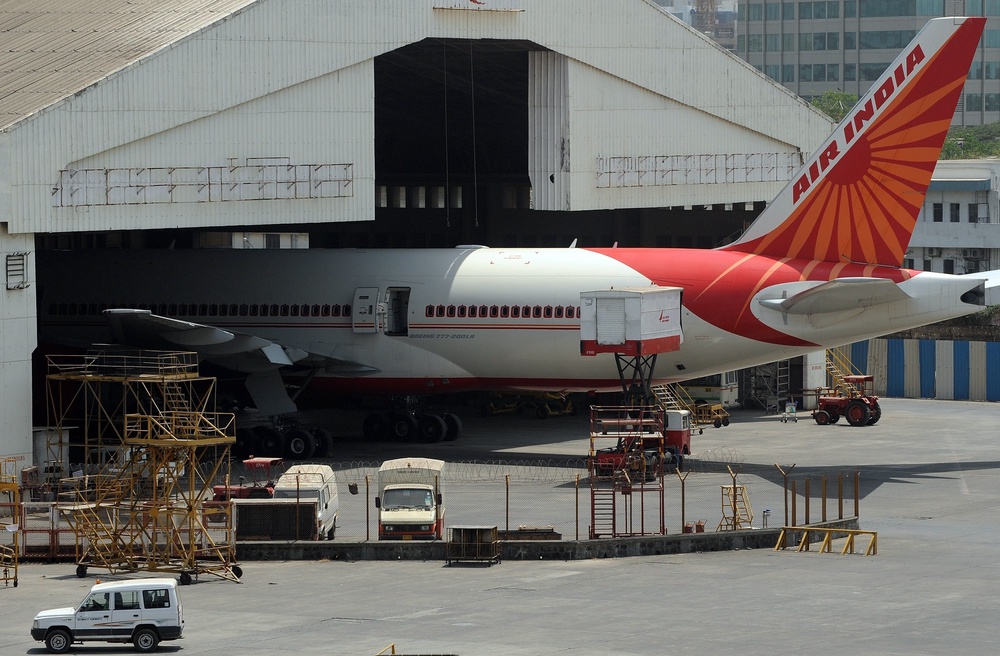 An Air India aircraft is seen parked at Chattrapati Shivaji airport in Mumbai (AFP via Getty)
