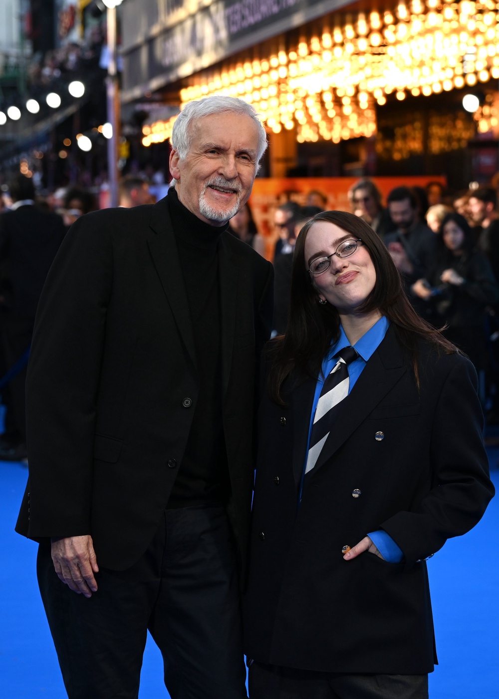 Director James Cameron and Billie Eilish attend the ‘Hit Me Hard And Soft: The Tour’ UK Premiere (Getty)