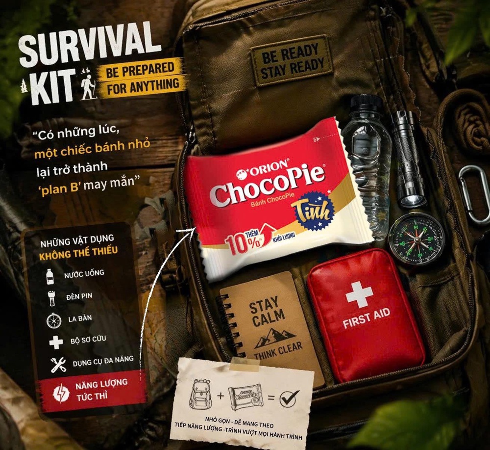 Choco pie brand shares promotional material inspired by the ordeal (Facebook/Orion Vietnam﻿)