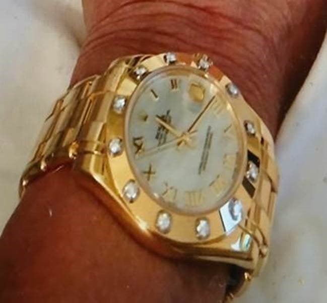The diamond encrusted Rolex owned by 69-year-old Jennifer Abbott (PA)