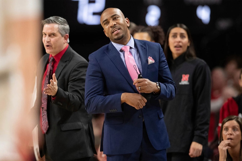 Scoggin said former assistant coach Chuck Love, shown here, would talk about inappropriate topics with her and asked her to join him for drinks in 2021 (AP)