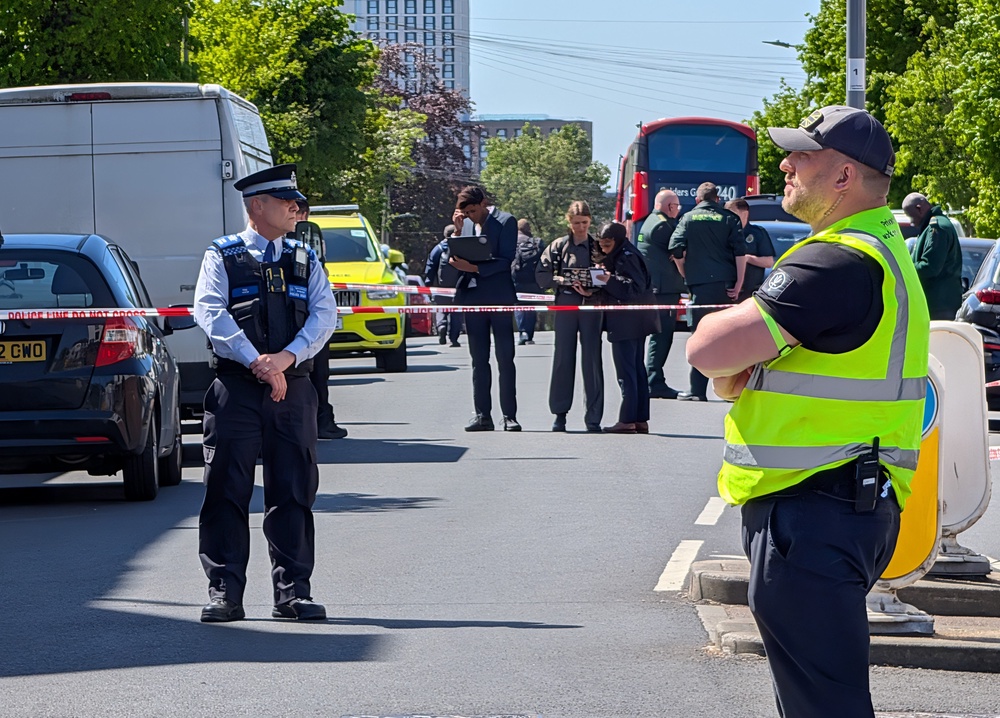 Police officers at the scene (Jamie Lashmar/PA) (PA Wire)