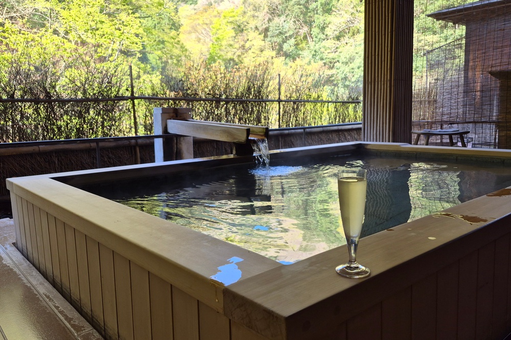 The private Japanese onsen is the hotel’s trump card (Marc Mayo)