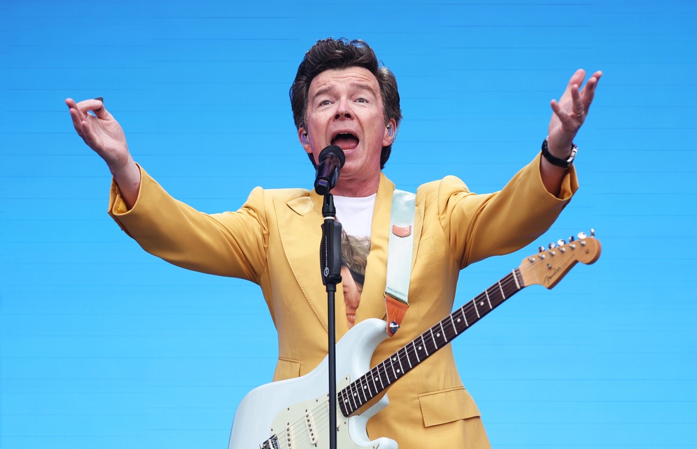 Rick Astley performs at BBC Radio 2 In The Park 2023 at Victoria Park (Getty)
