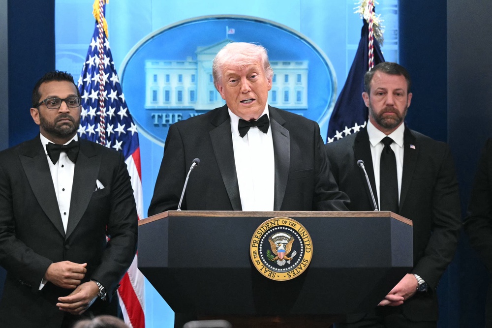 Last week, an unnamed White House official said that the wave of negative headlines surrounding Patel is ‘not a good look for a Cabinet secretary’ and hinted he could be fired soon (AFP/Getty)