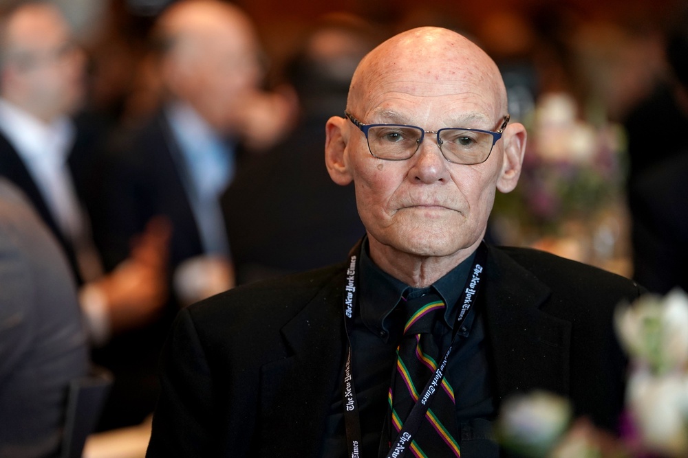 Democratic strategist James Carville has made the bold prediction that President Donald Trump will ‘walk away’ from the White House in less than a year (Getty)
