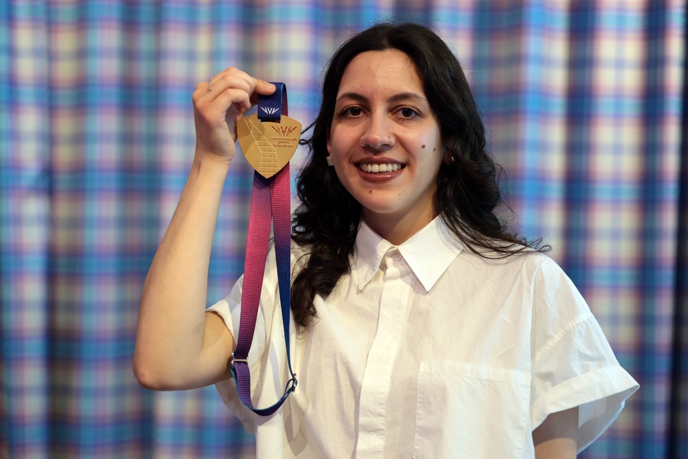 Designer Militsa Milenkova unveils the official medals for the 2026 Commonwealth Games (Ian MacNicol/PA) (PA Wire)