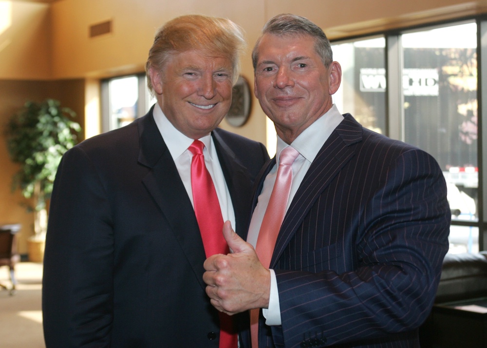 Donald Trump with Vince McMahon in 2009 (Getty)