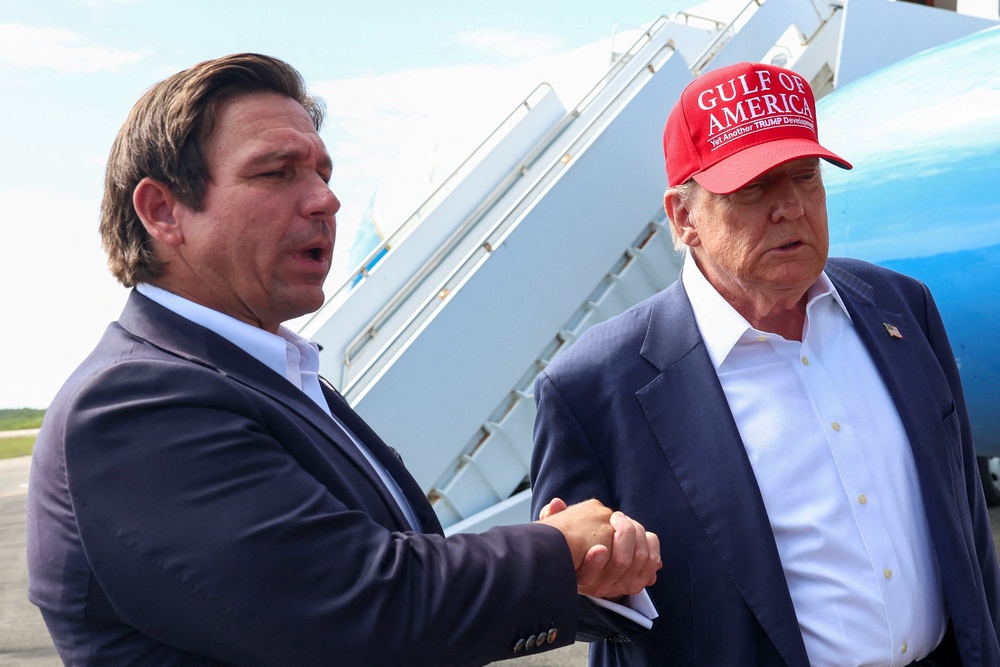 Florida Gov. Ron DeSantis delivered for President Donald Trump when he signed a new map that had four new Republican-leaning districts. (Reuters)