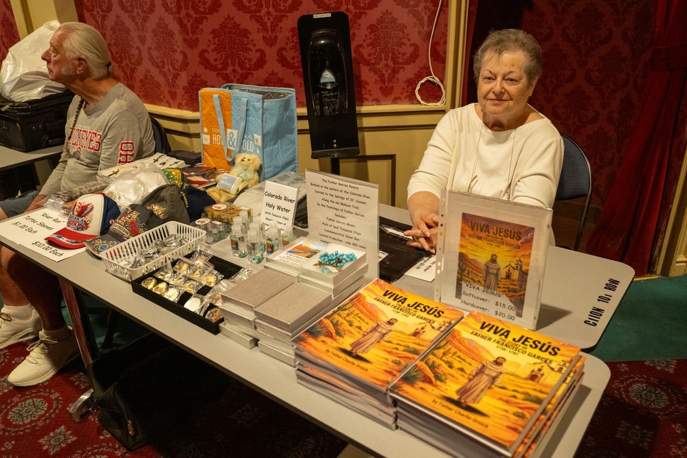Like any Catholic Mass, parishioners contribute to the collection basket, sometimes with casino chips or slot tickets, later redeemed by volunteers nicknamed ‘chip munks’ (Montie Chavez)