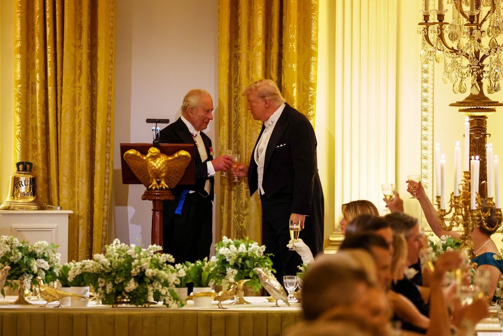 Both Trump and Charles spoke at the event (Getty Images)