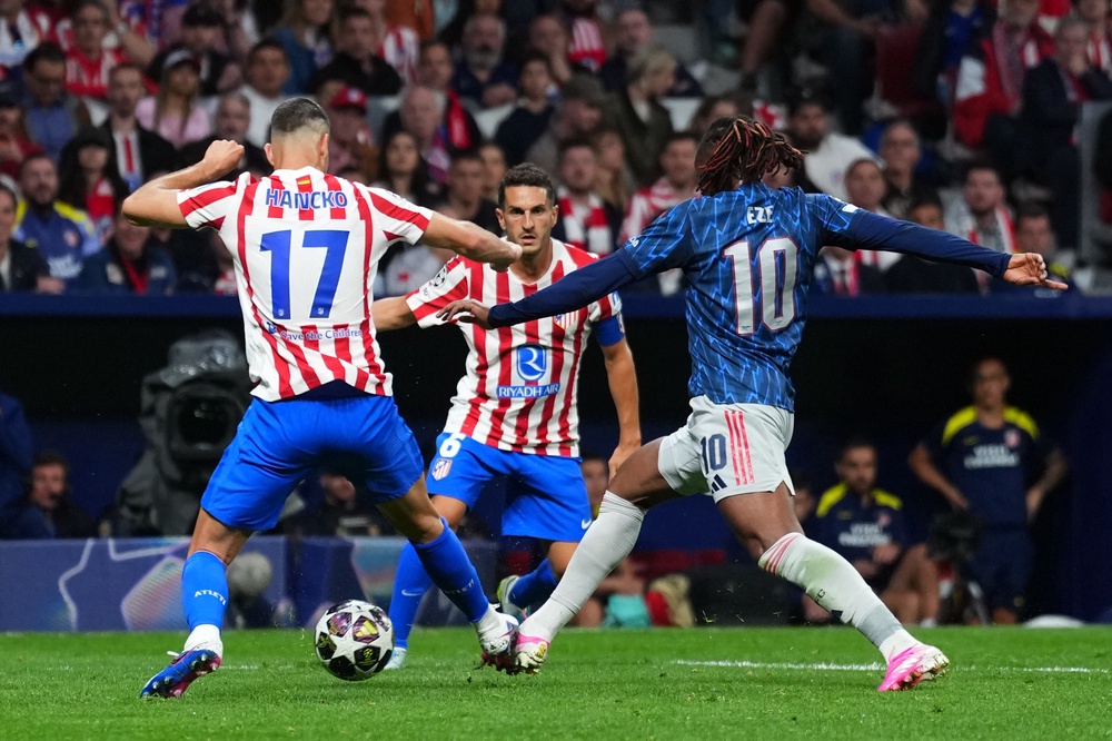 Eberechi Eze thought he'd won a penalty before the decision was overturned by VAR (Getty)