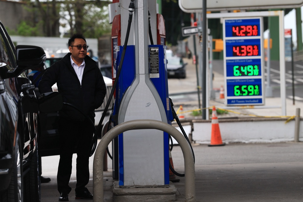 Gas prices have surged to about $4.18 per gallon as peace talks between the U.S. and Iran have stalled (Getty Images)