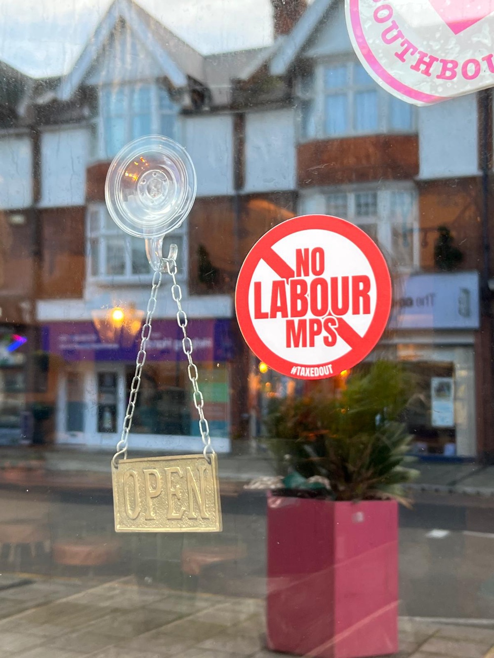 Thousands of stickers were distributed across the UK after Mr Fowler brought in the ban at the Larder House in Southbourne (James Fowler)