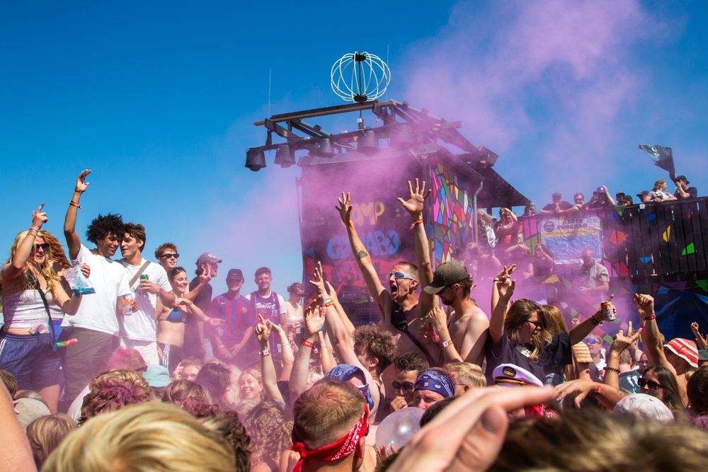 A camp party at Roskilde Festival (Sofia Ninesa/Roskile)