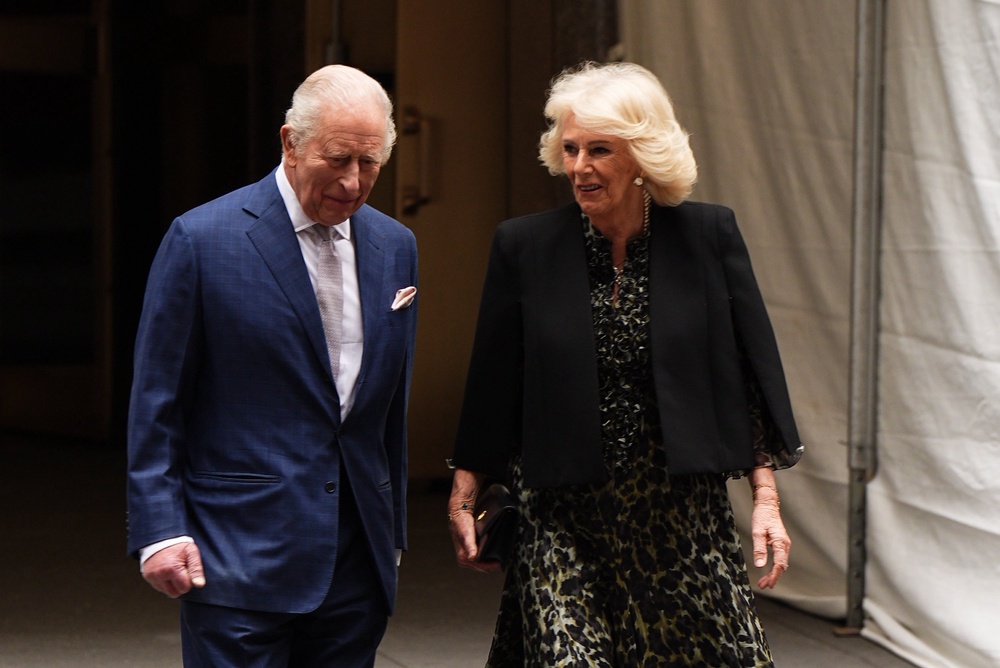 The King and Queen  arriving at the Greater Together Reception, in partnership with King’s Trust, at the British-founded auction house Christie’s, in New York (Aaron Chown/PA) (PA Wire)