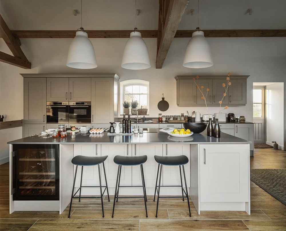 Kitchen in Kelly Hoppen’s Cotswolds barn (