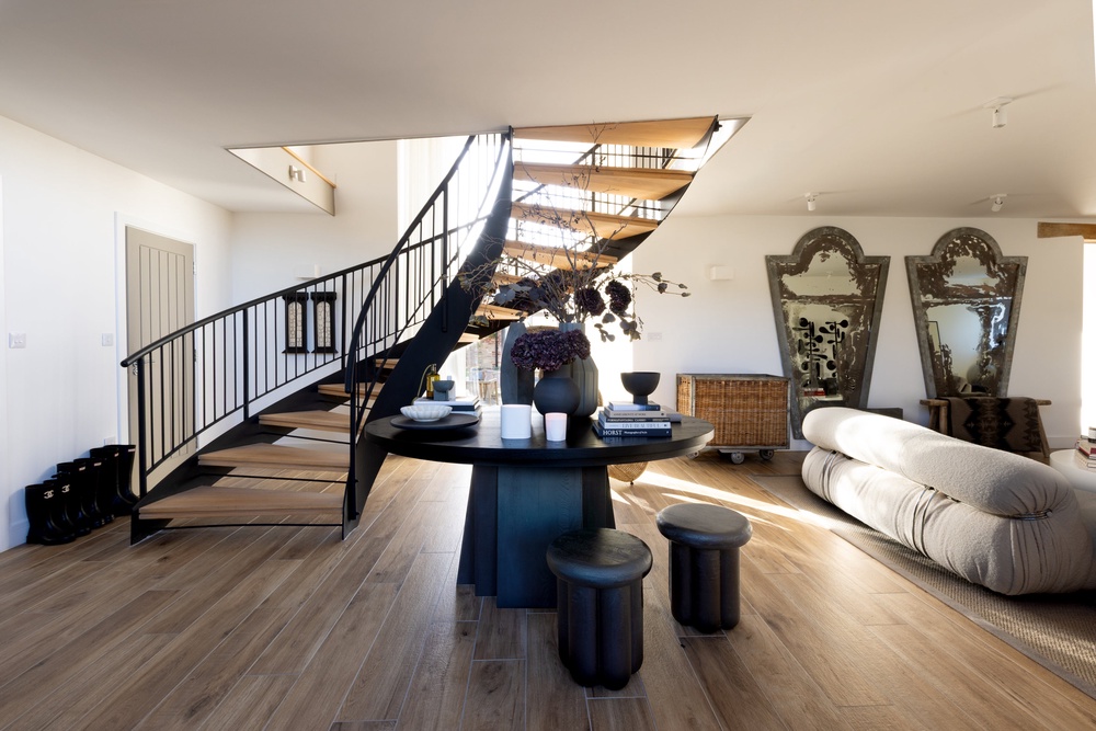 Entryway of Kelly Hoppen’s Cotswolds barn