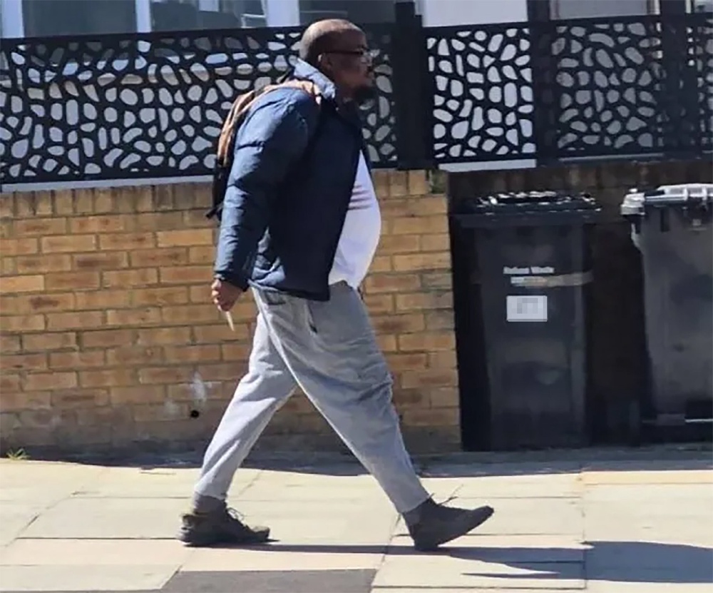 A picture of the suspect appears to show him carrying a knife (Social media)