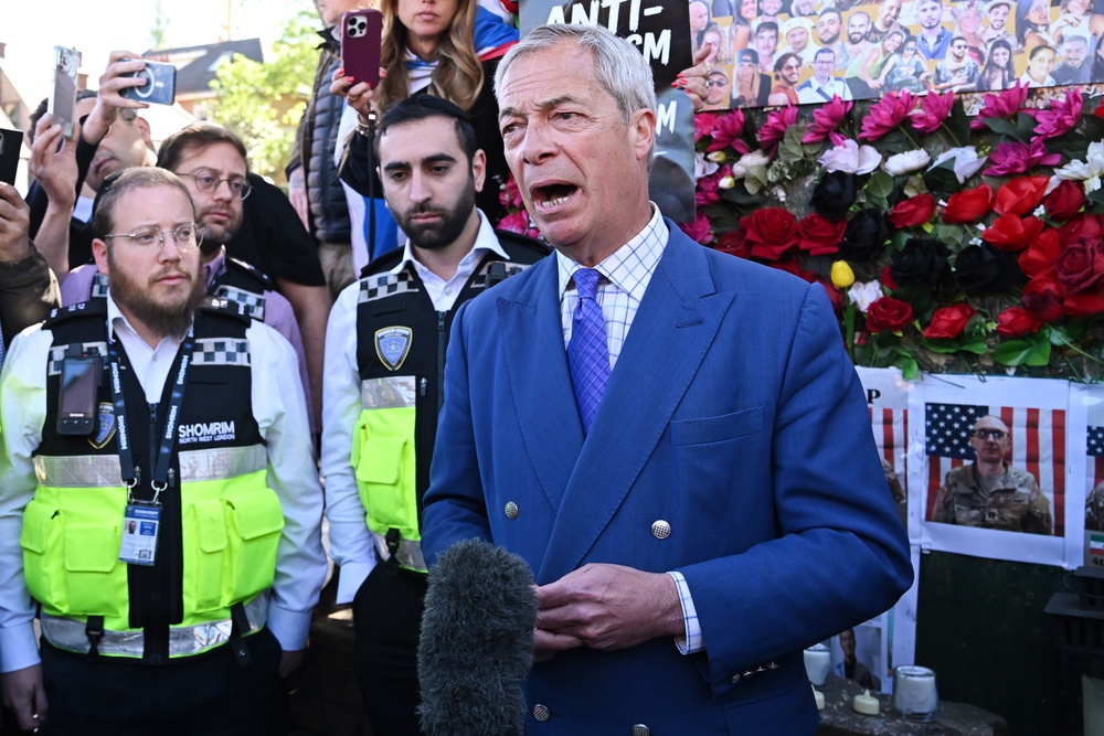 Nigel Farage spoke to media on Thursday (Getty)
