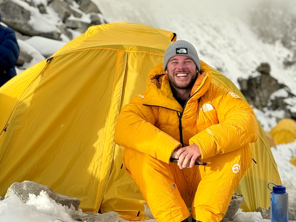 Oliver Foran is attempting a record sea-to-summit journey to Mount Everest, cycling over 1,000km from India before trekking and climbing to the top (Oliver Foran)