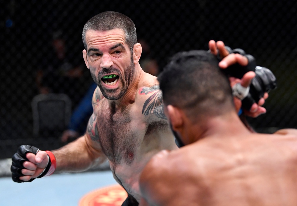 The retired Matt Brown (left) remains a UFC fan-favourite (Getty)